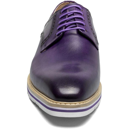 Stacy Adams Barringer Purple Smooth Leather Plain Toe Oxford (USA Men Size)