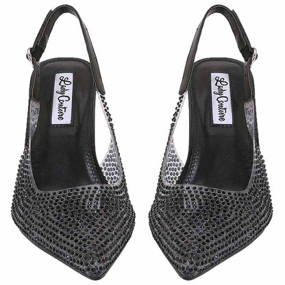 Lady Couture Irene 3.5” High Heel Pumps in Black