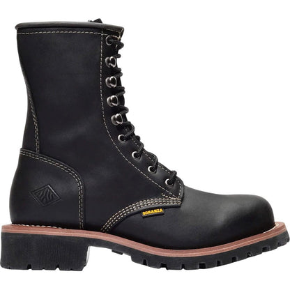 Bonanza 9" Black Steel Toe Logger Work Boots