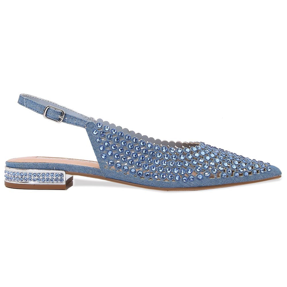 Lady Couture 0.75” Heel Emmy Flats in Blue