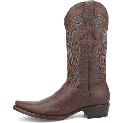 Dingo Gold Rush Brown Leather Snip Toe Western Cowboy Boots (USA Men Size)
