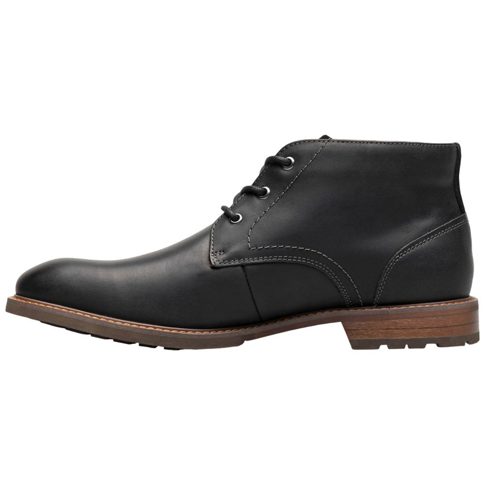 Florsheim Lodge Plain Toe 3-Eye Black Chukka Boot for Men