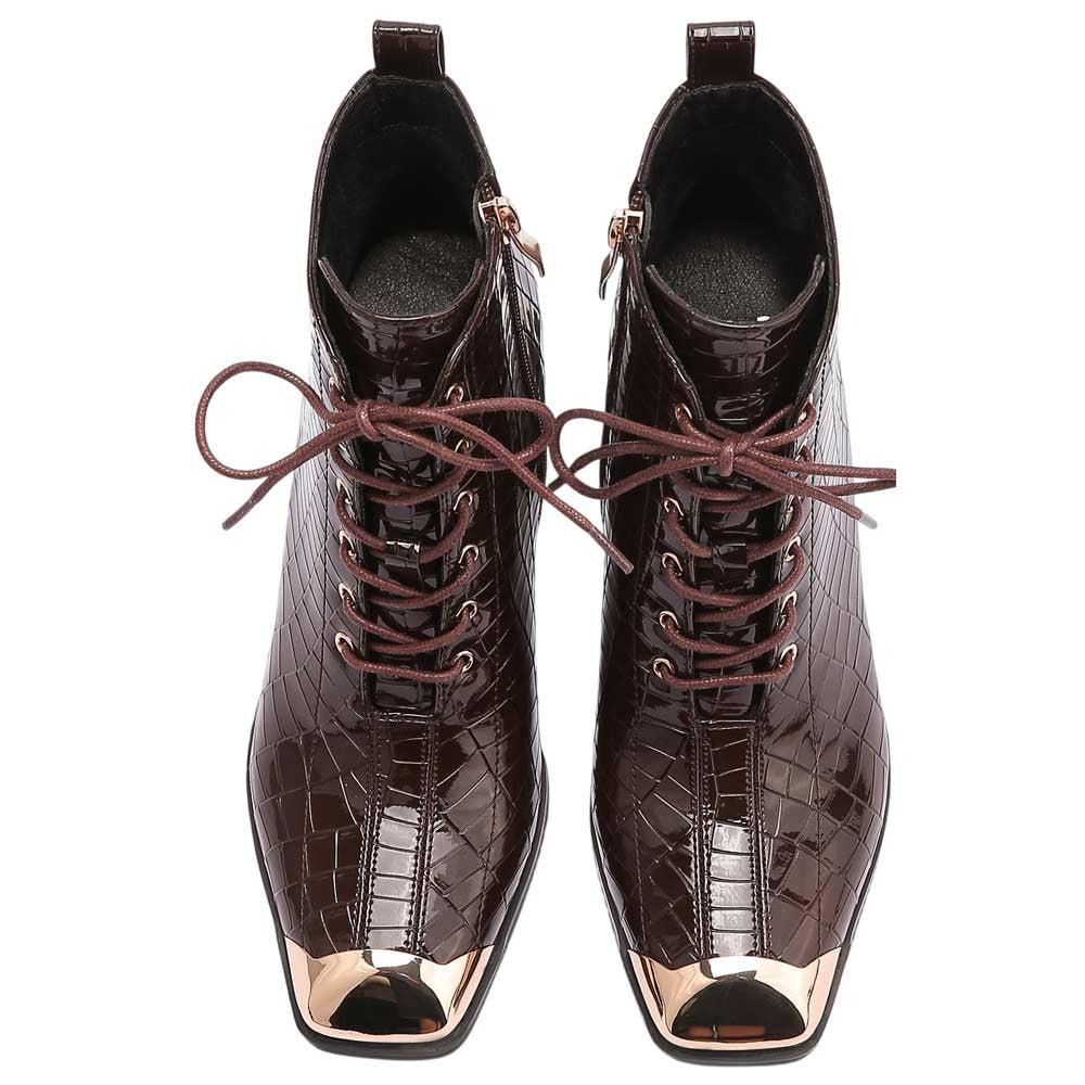 Lady Couture Fantastic Brown Style Forward Ankle Boots