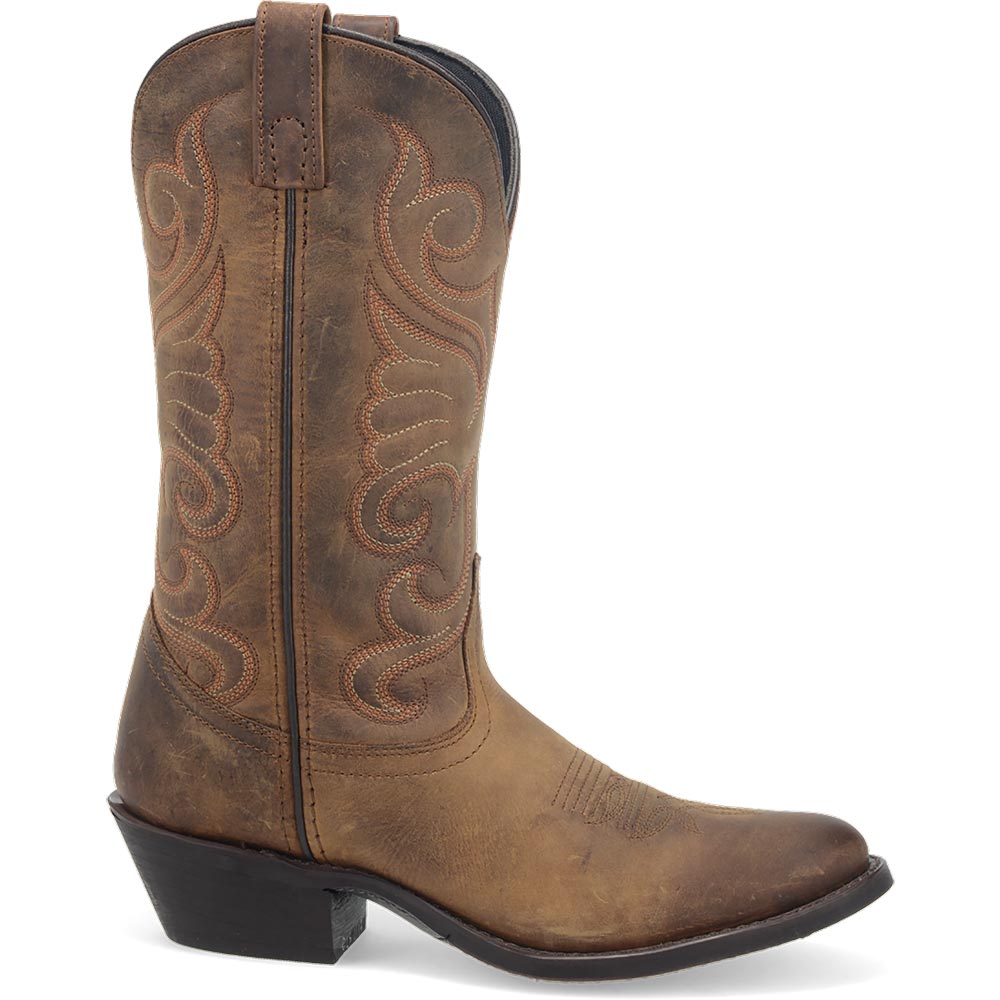 Laredo Bridget Tan Leather Round Toe Western Cowgirl Boots (USA Women Size)
