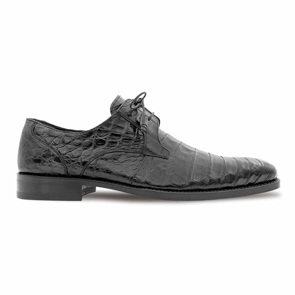 Mezlan of Spain Genuine Crocodile Skin Black Derby Shoes ANDERSON (USA Men Size)