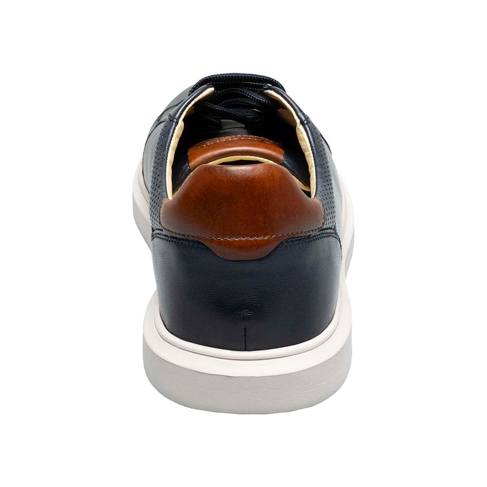 Florsheim Social Navy Smooth Leather Lace to Toe Casual Sneaker (USA Men Size)