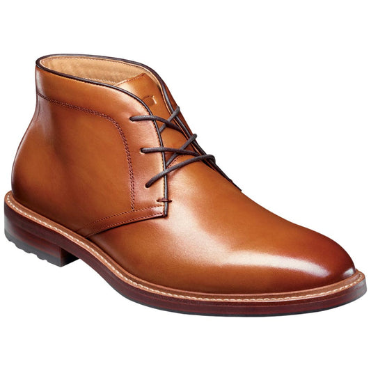 Florsheim Anthem Plain Toe Saddle Tan Leather Chukka Boot for Men