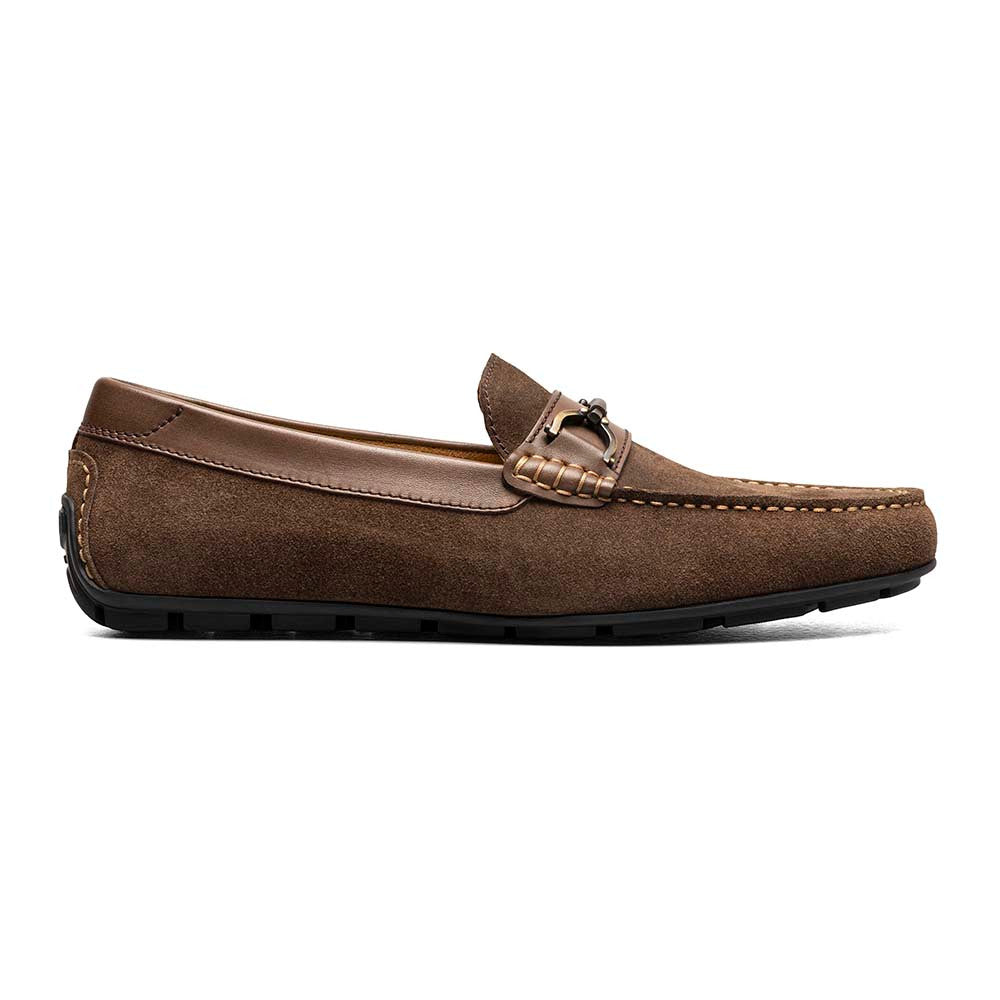 Florsheim Motor Brown CH Suede Leather Moc Toe Bit Driving Shoes (USA Men Size)