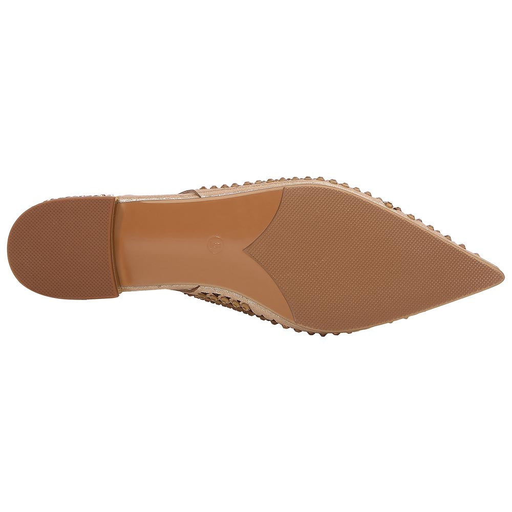 Lady Couture 0.75” Heel Emmy Flats in Gold