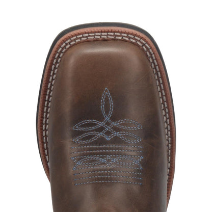 Laredo Isla Tan Leather Broad Square Toe Western Cowgirl Boots (USA Women Size)