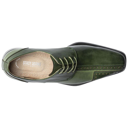 Stacy Adams Palmento Smooth Leather Green Modified Cap Toe Oxford (US Men Size)