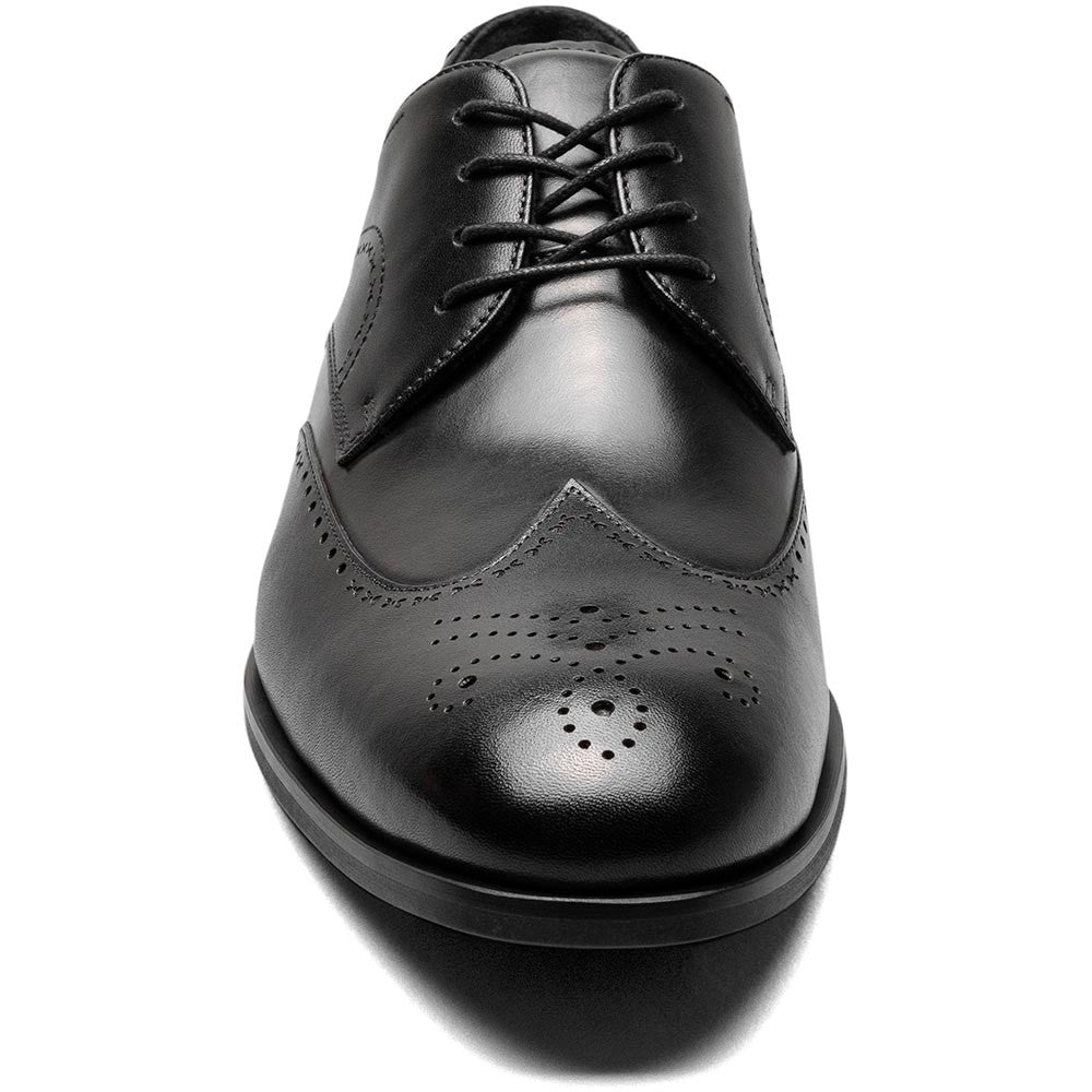 Stacy Adams Bryant Black Smooth Burnished Leather Wing Toe Oxford (USA Men Size)