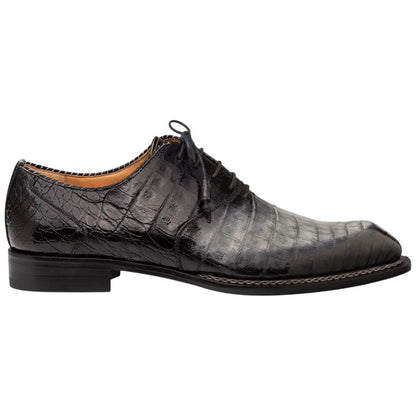 Mezlan of Spain Westside Two-Tone Genuine Crocodile Skin Oxford Dress Shoes in Grey/Black