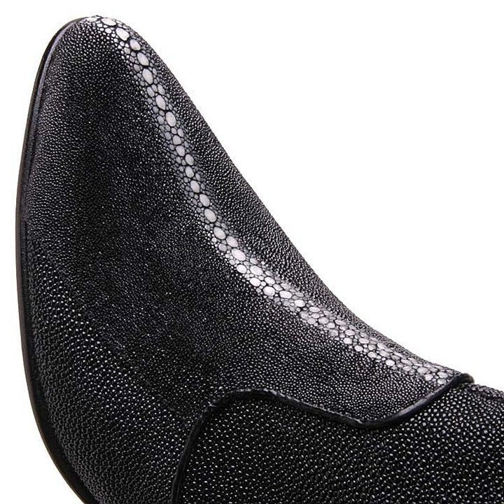 Los Altos Black Genuine Stingray - shoeclassix.com