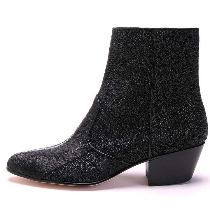 Los Altos Black Genuine Stingray - shoeclassix.com