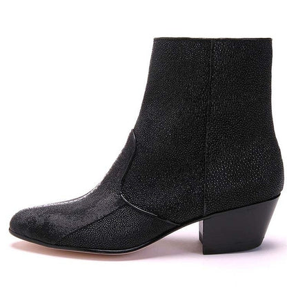Los Altos Black Genuine Stingray - shoeclassix.com