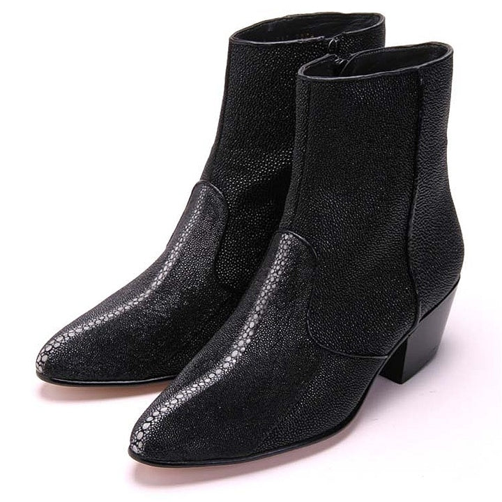 Los Altos Black Genuine Stingray - shoeclassix.com