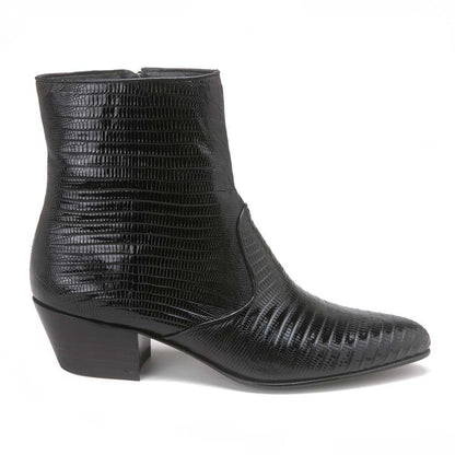 Los Altos Black Genuine Teju Lizard - shoeclassix.com