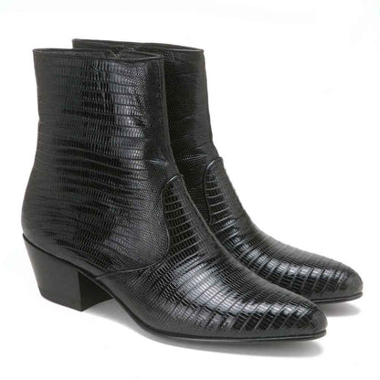 Los Altos Black Genuine Teju Lizard - shoeclassix.com