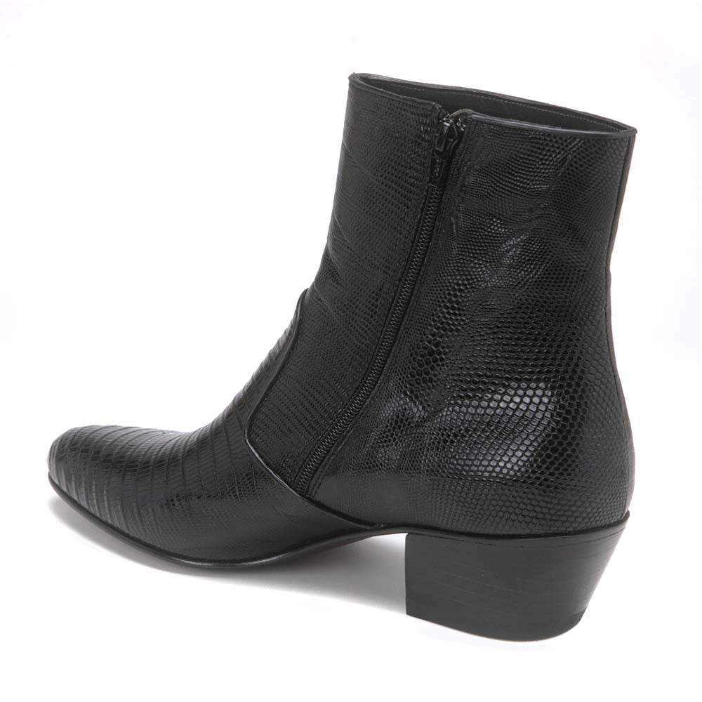 Los Altos Black Genuine Teju Lizard - shoeclassix.com