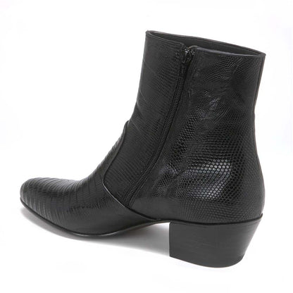 Los Altos Black Genuine Teju Lizard - shoeclassix.com