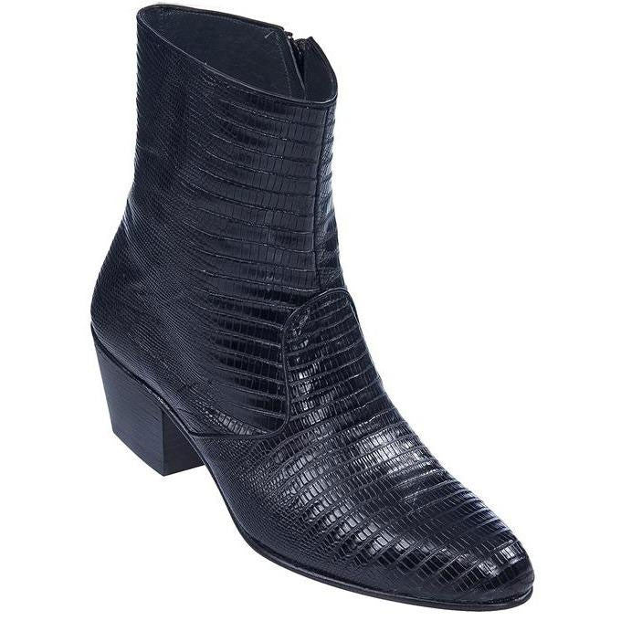 Los Altos Black Genuine Teju Lizard - shoeclassix.com