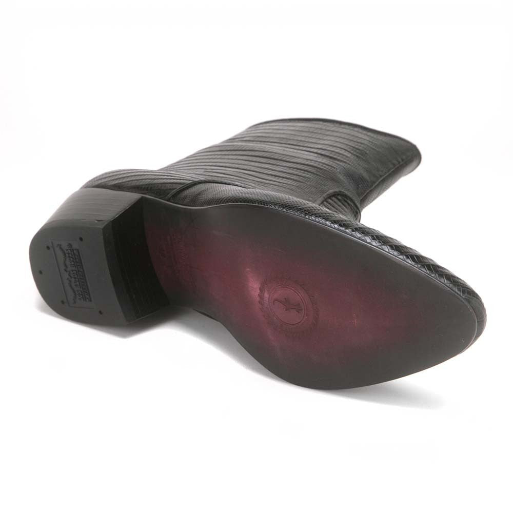 Los Altos Black Genuine Teju Lizard - shoeclassix.com
