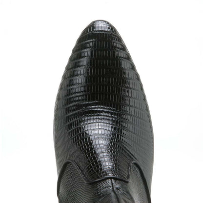 Los Altos Black Genuine Teju Lizard - shoeclassix.com