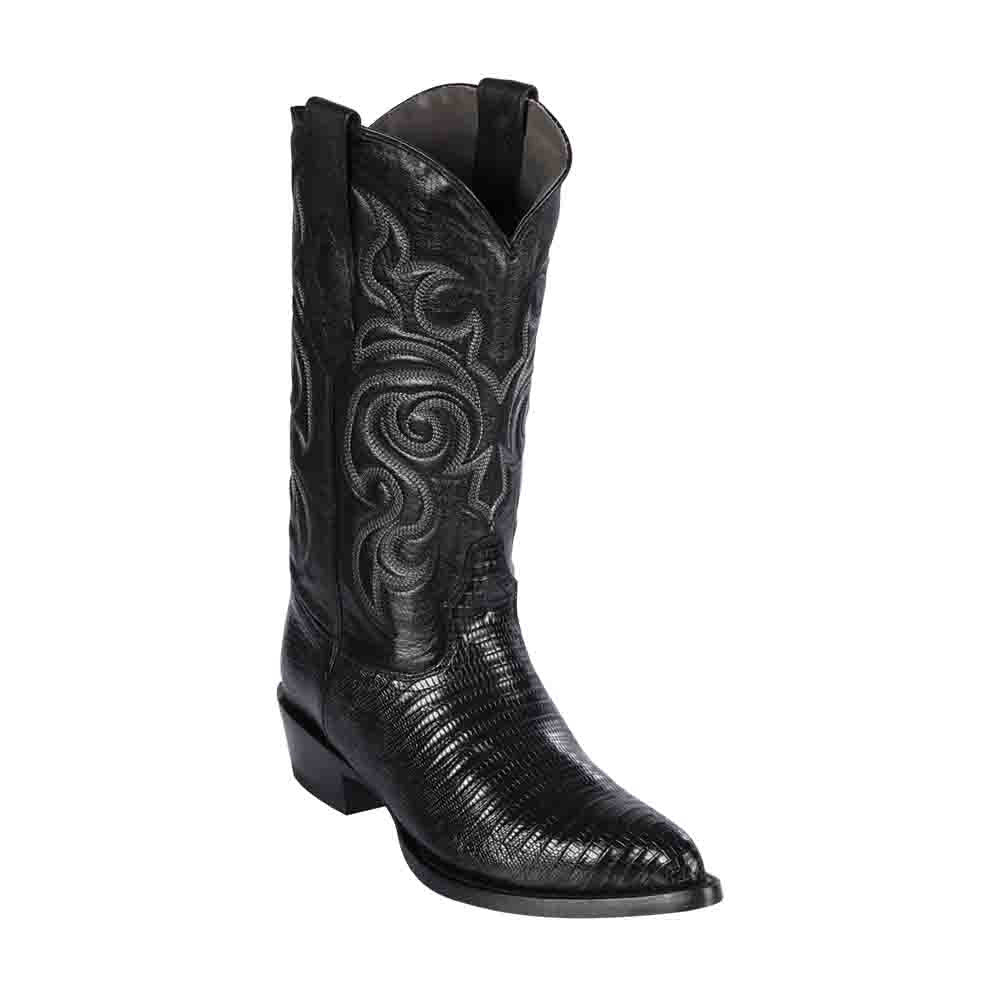 Los Altos Black J - Toe Genuine Teju Lizard - shoeclassix.com