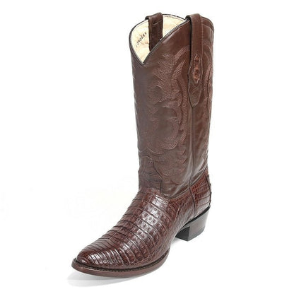 Los Altos Brown Genuine Caiman Crocodile Belly Skin - shoeclassix.com
