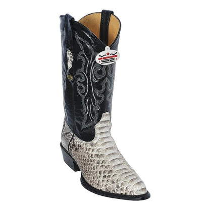 Los Altos Men's Natural Python Snakeskin Boots - shoeclassix.com