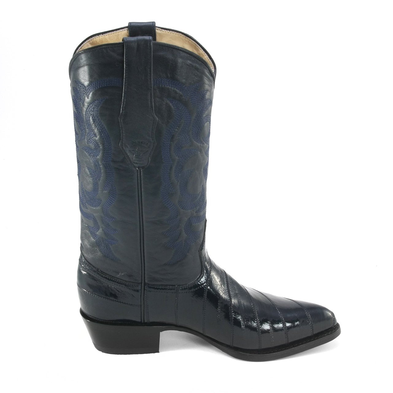 Los Altos Navy Eel Skin J - Toe - shoeclassix.com