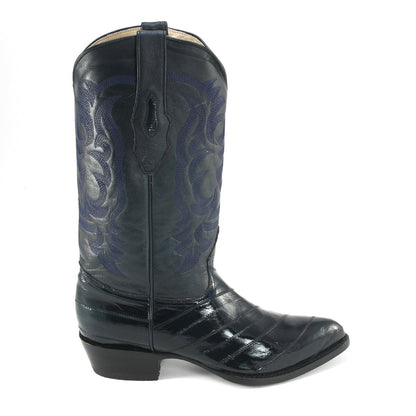 Los Altos Navy Eel Skin J - Toe - shoeclassix.com