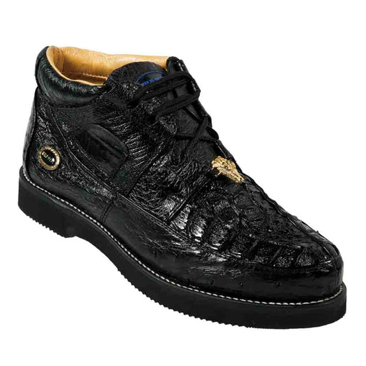 Wild West Black Caiman With Ostrich Mens Casual Sneaker - shoeclassix.com