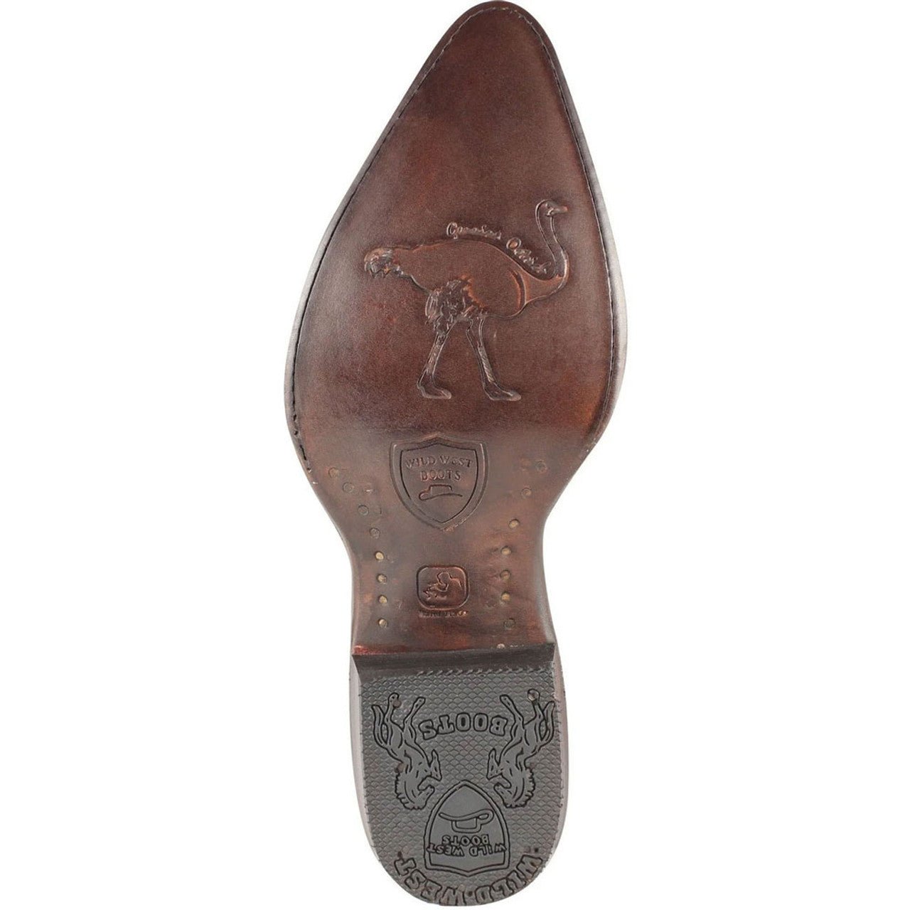 Wild West Cognac Genuine Ostrich Leg Boots - shoeclassix.com