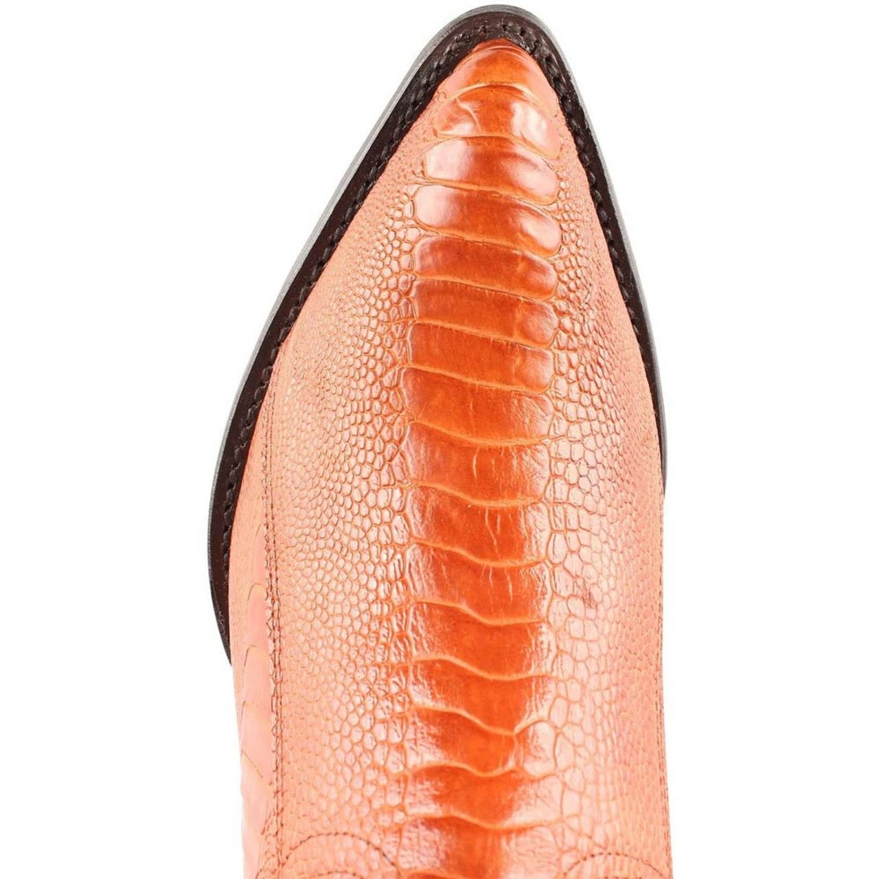 Wild West Cognac Genuine Ostrich Leg Boots - shoeclassix.com