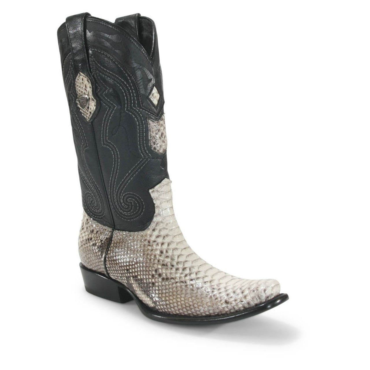Wild West Natural Brown Python Dubai Toe Boots - shoeclassix.com