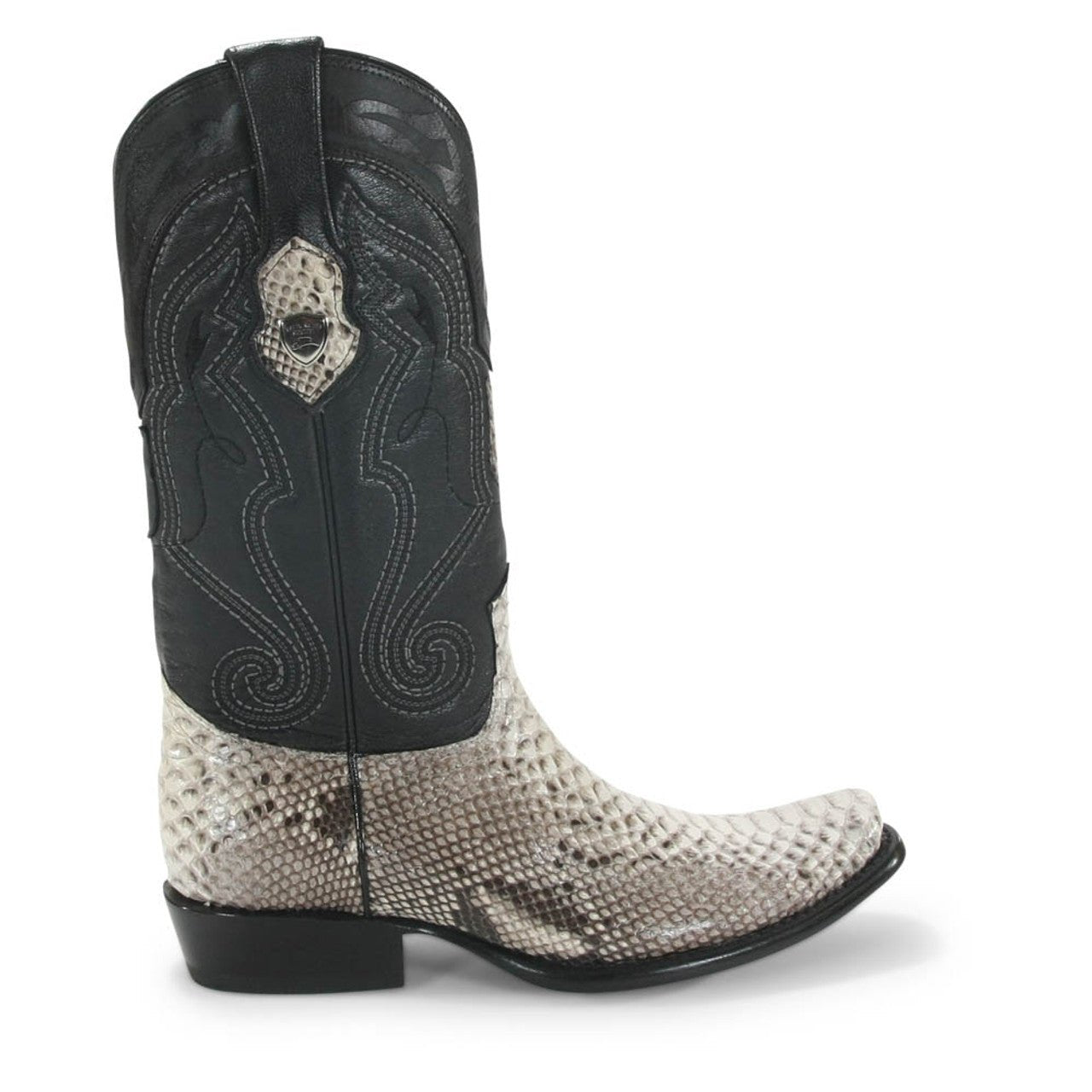 Wild West Natural Brown Python Dubai Toe Boots - shoeclassix.com