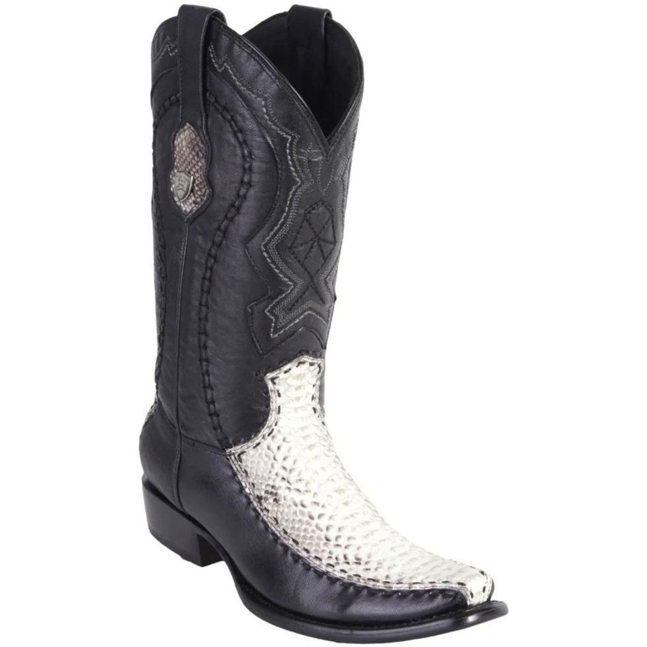 Wild West Natural Python & Deer Dubai Toe Boots - shoeclassix.com